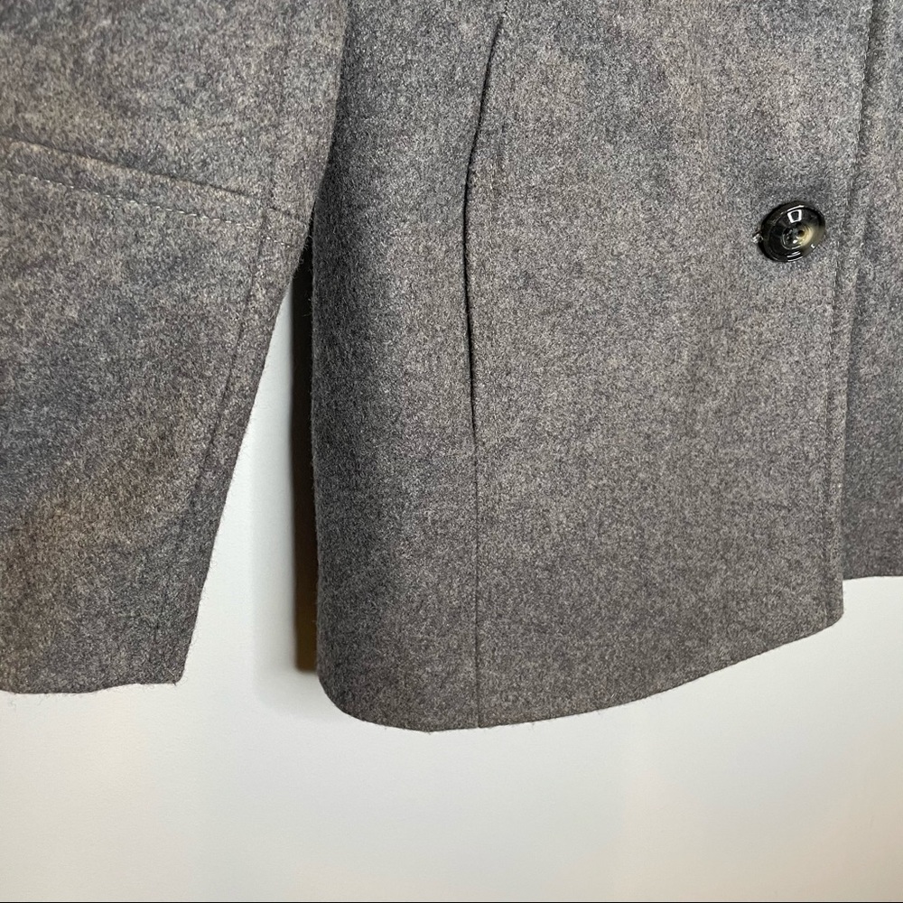 LONDON FOG Gray Wool Pea Coat Extra Small - Picture 3 of 7
